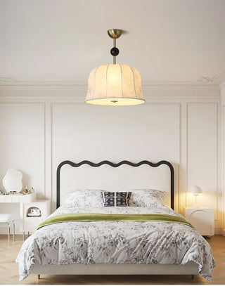 Avnoren Suspension Blossom Curve en Tissu Et Bois