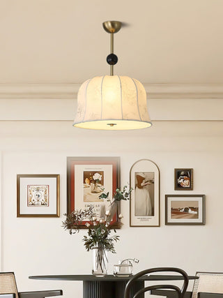 Avnoren Suspension Blossom Curve en Tissu Et Bois