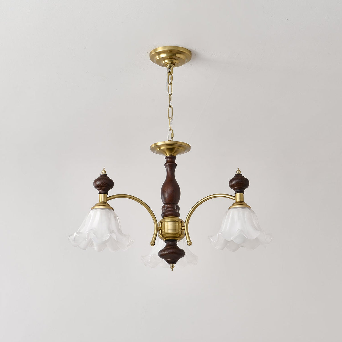Raviane Lustre Bois Laiton Fleurs en Floraison