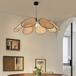 Orvara Suspension Pétale Rattan Fleur