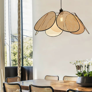 Orvara Suspension Pétale Rattan Fleur
