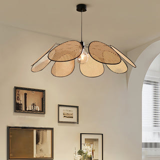 Orvara Suspension Pétale Rattan Fleur
