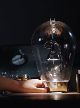 Veroce Lampe de Table en Verre Industriel