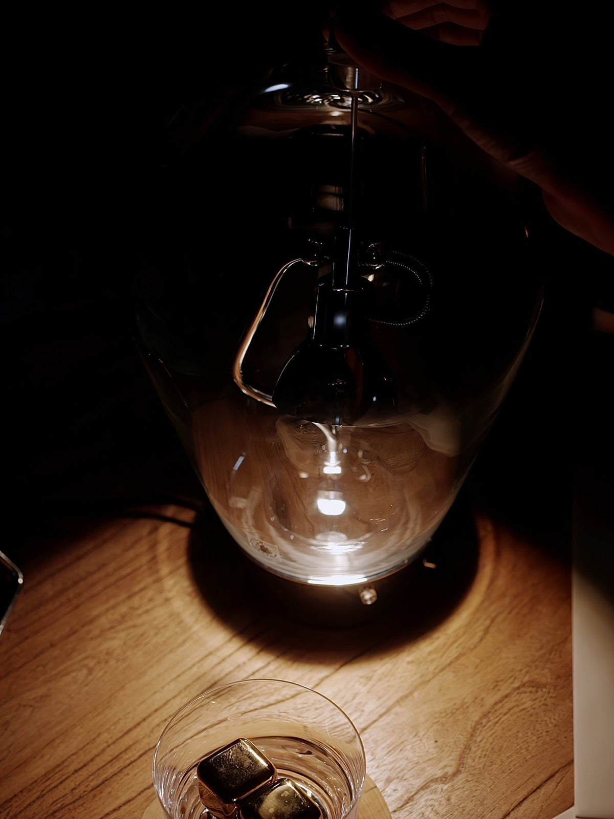 Veroce Lampe de Table en Verre Industriel