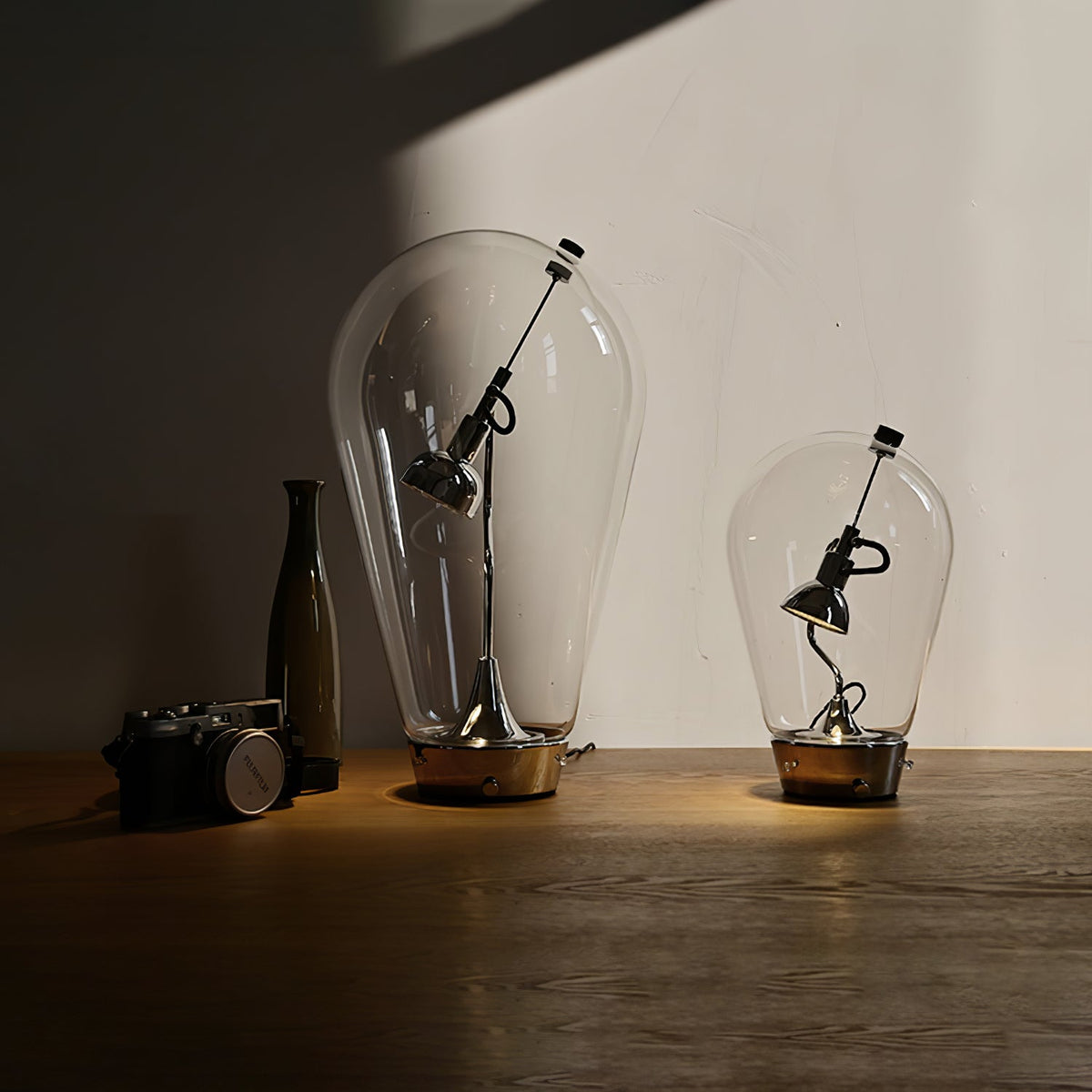 Veroce Lampe de Table en Verre Industriel
