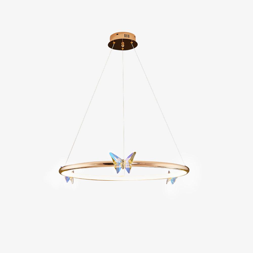 Nivelle Lustre Anneau en Cristal Papillon Élégant