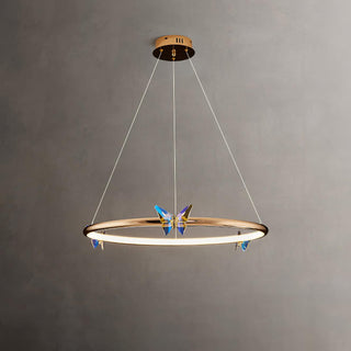 Lustra Lustre Anneau en Cristal Papillon Élégant