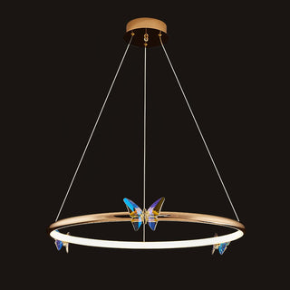 Lustra Lustre Anneau en Cristal Papillon Élégant