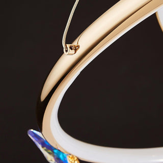 Lustra Lustre Anneau en Cristal Papillon Élégant