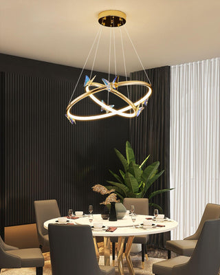 Lustra Lustre Anneau en Cristal Papillon Élégant