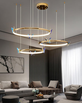 Lustra Lustre Anneau en Cristal Papillon Élégant