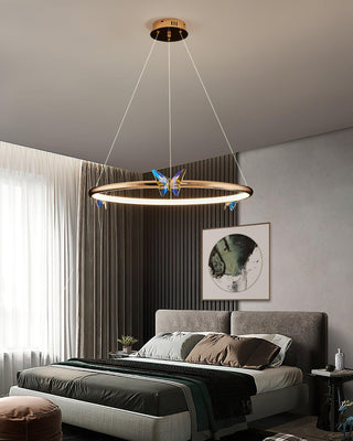 Lustra Lustre Anneau en Cristal Papillon Élégant