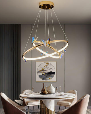 Lustra Lustre Anneau en Cristal Papillon Élégant