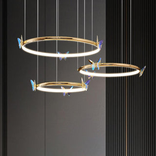Lustra Lustre Anneau en Cristal Papillon Élégant