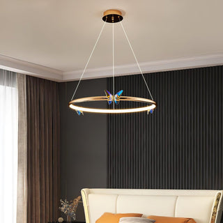 Lustra Lustre Anneau en Cristal Papillon Élégant