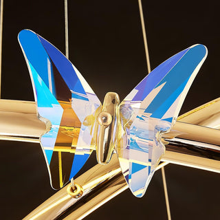 Lustra Lustre Anneau en Cristal Papillon Élégant