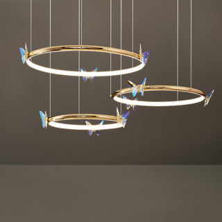Lustra Lustre Anneau en Cristal Papillon Élégant