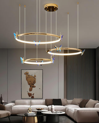 Lustra Lustre Anneau en Cristal Papillon Élégant