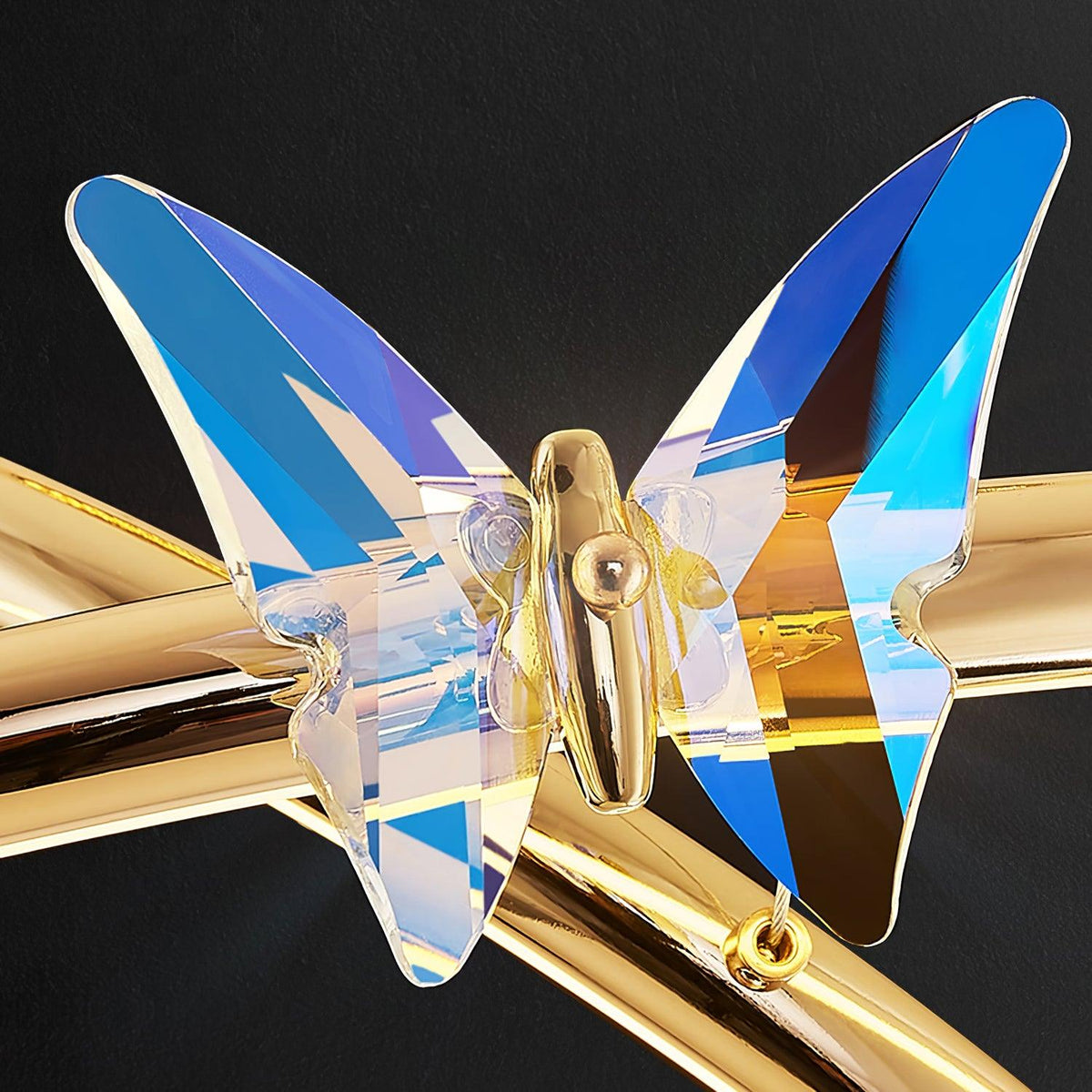 Nivelle Lustre Anneau en Cristal Papillon Élégant