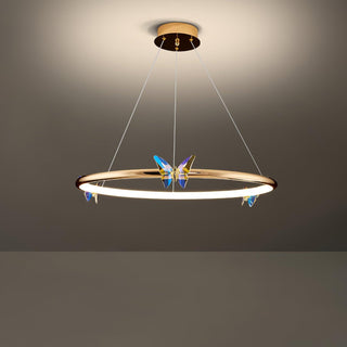Lustra Lustre Anneau en Cristal Papillon Élégant