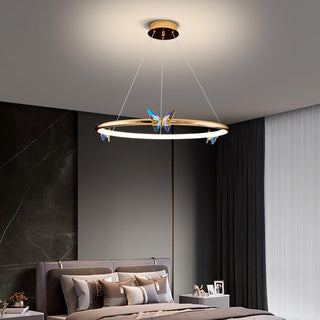 Lustra Lustre Anneau en Cristal Papillon Élégant
