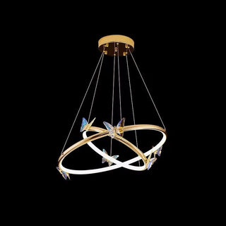 Lustra Lustre Anneau en Cristal Papillon Élégant