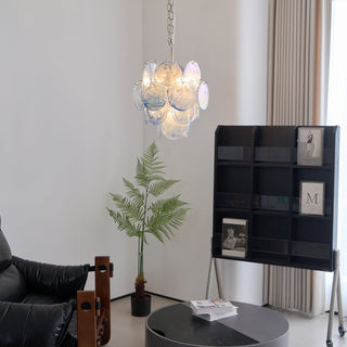 BlWaegnuvyj Individuel Créativité Disque Métal Verre Lustre