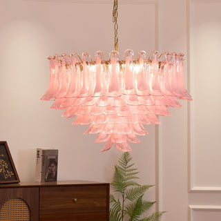 Aurora Lustre en Verre Rose Pâle Élégant