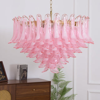 Aurora Lustre en Verre Rose Pâle Élégant