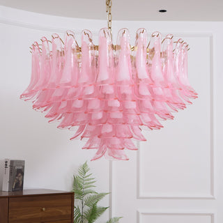 Aurora Lustre en Verre Rose Pâle Élégant