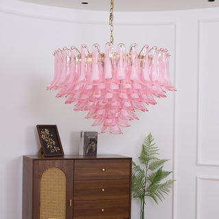 Aurora Lustre en Verre Rose Pâle Élégant