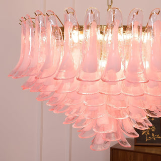 Aurora Lustre en Verre Rose Pâle Élégant