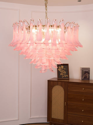 Aurora Lustre en Verre Rose Pâle Élégant
