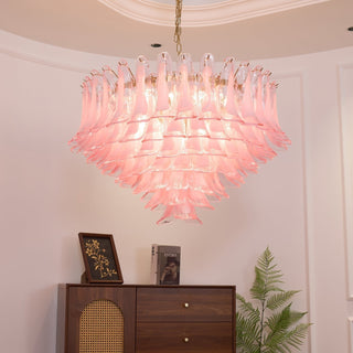 Aurora Lustre en Verre Rose Pâle Élégant