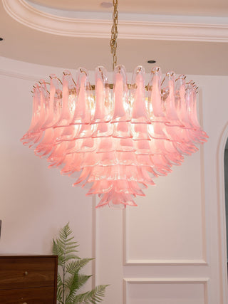 Aurora Lustre en Verre Rose Pâle Élégant