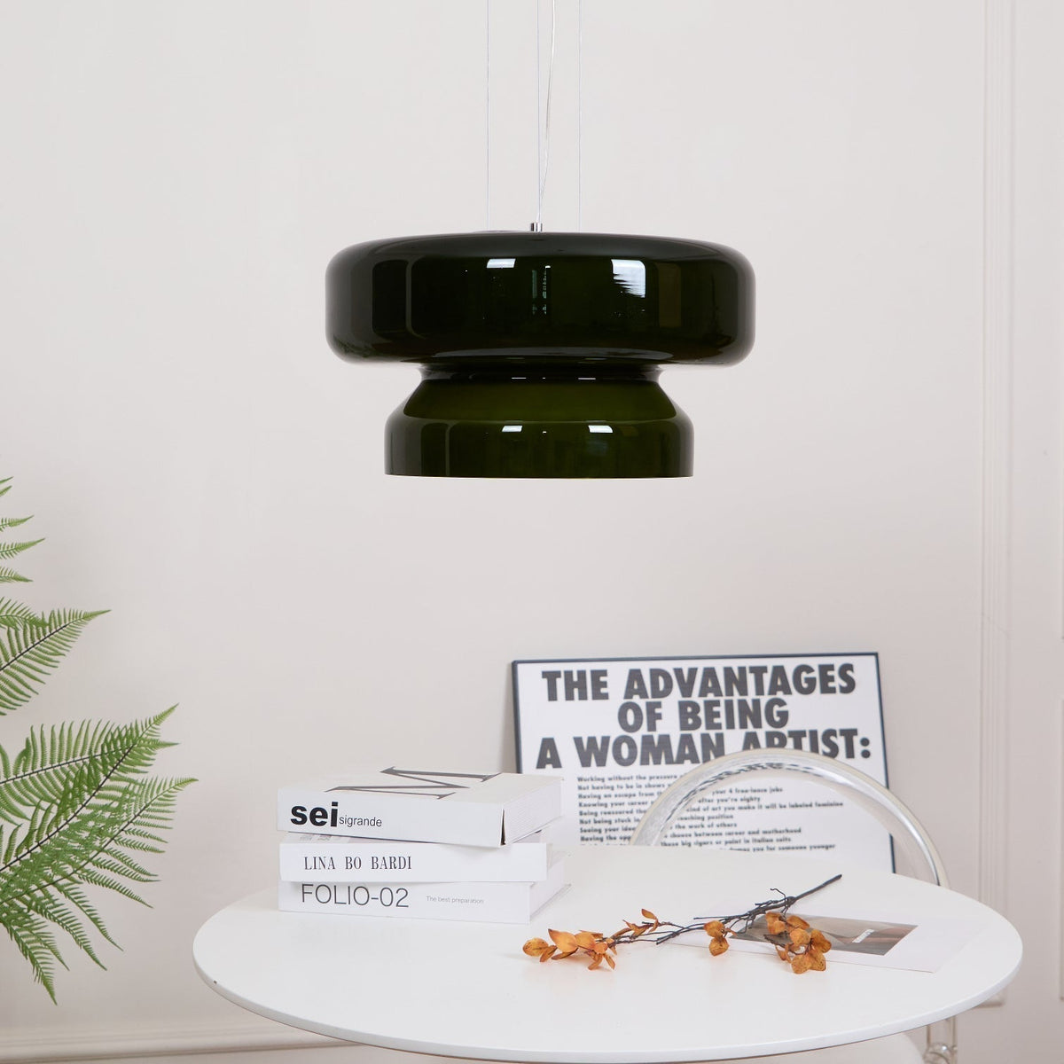 Zerithce Suspension Moderne Minimaliste en Verre