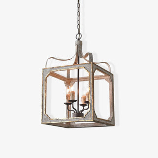 Lustra Lustre Cube Rustique Cadre Vintage