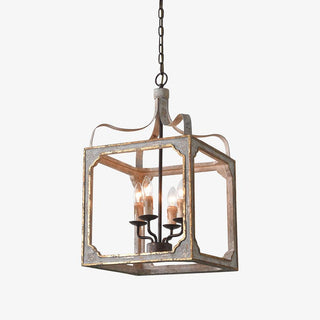 Lustra Lustre Cube Rustique Cadre Vintage