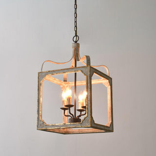 Lustra Lustre Cube Rustique Cadre Vintage
