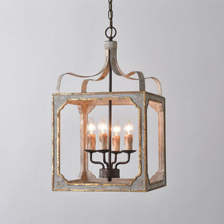 Lustra Lustre Cube Rustique Cadre Vintage