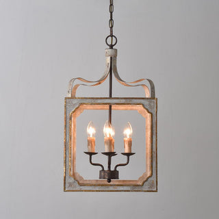 Lustra Lustre Cube Rustique Cadre Vintage