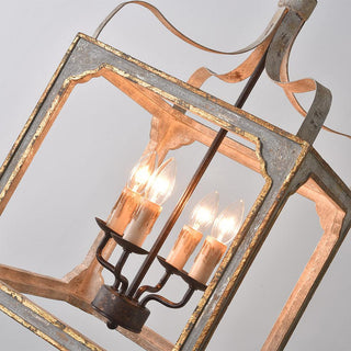 Lustra Lustre Cube Rustique Cadre Vintage