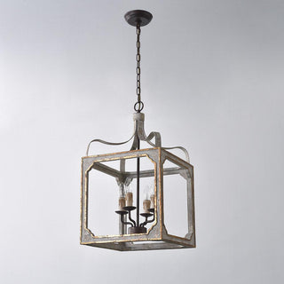 Lustra Lustre Cube Rustique Cadre Vintage
