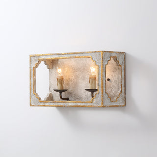 Vatnuvyd Rustique Cube Bois Métal Applique Murale