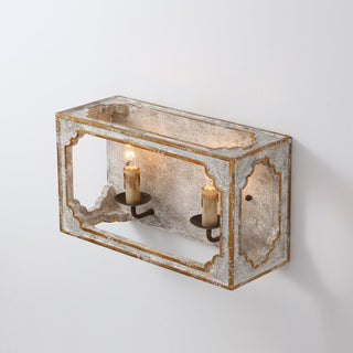 Vatnuvyd Rustique Cube Bois Métal Applique Murale