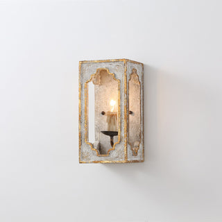 Vatnuvyd Rustique Cube Bois Métal Applique Murale