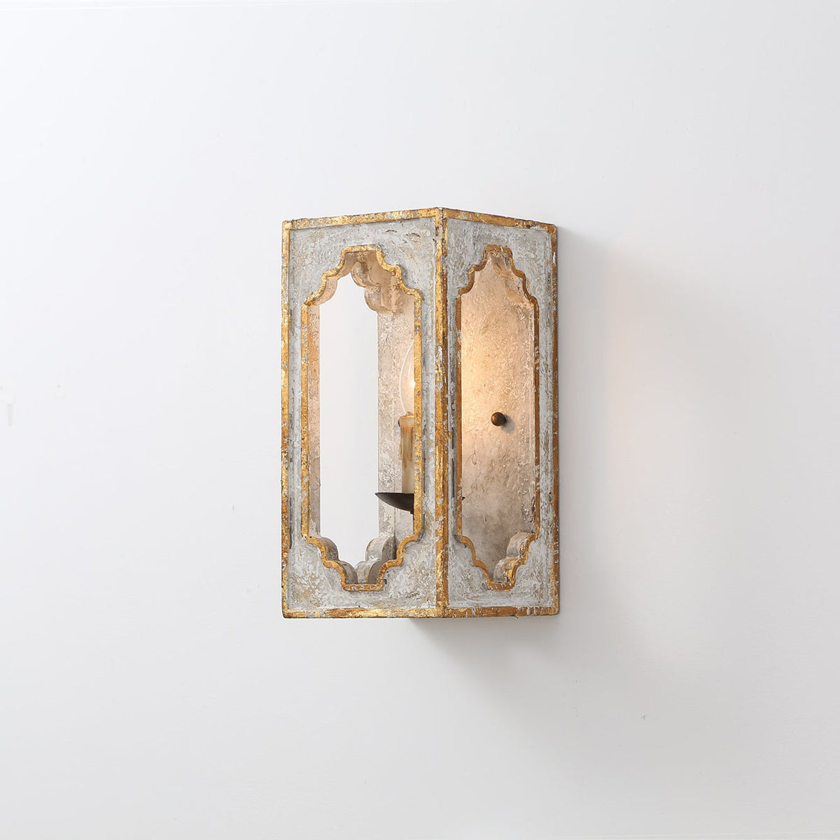 Vatnuvyd Rustique Cube Bois Métal Applique Murale