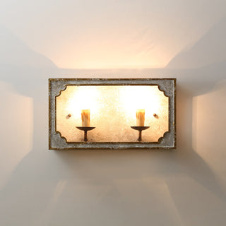 Vatnuvyd Rustique Cube Bois Métal Applique Murale