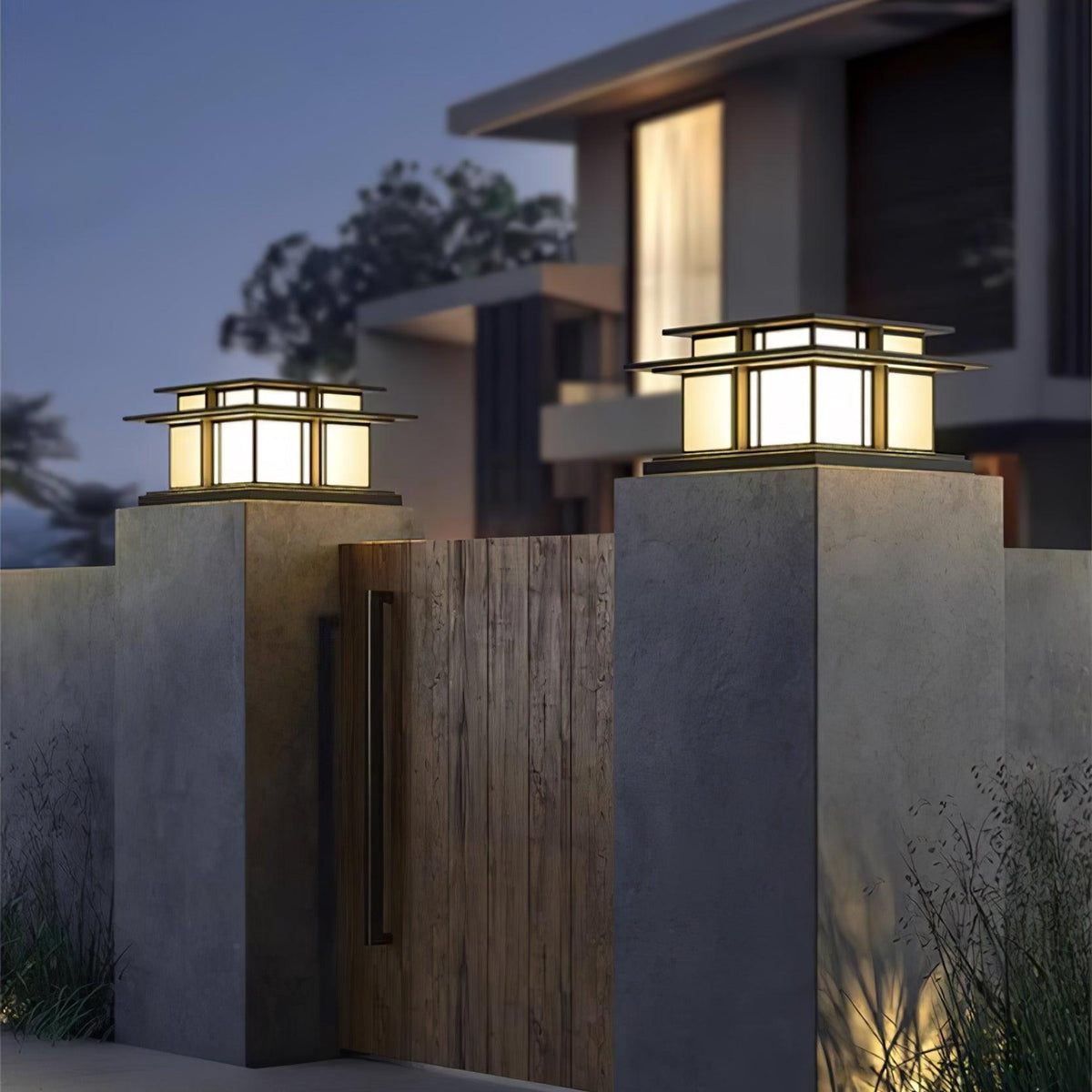 Milo Luminaire Extérieur sur Pilier Solaire / Câblé