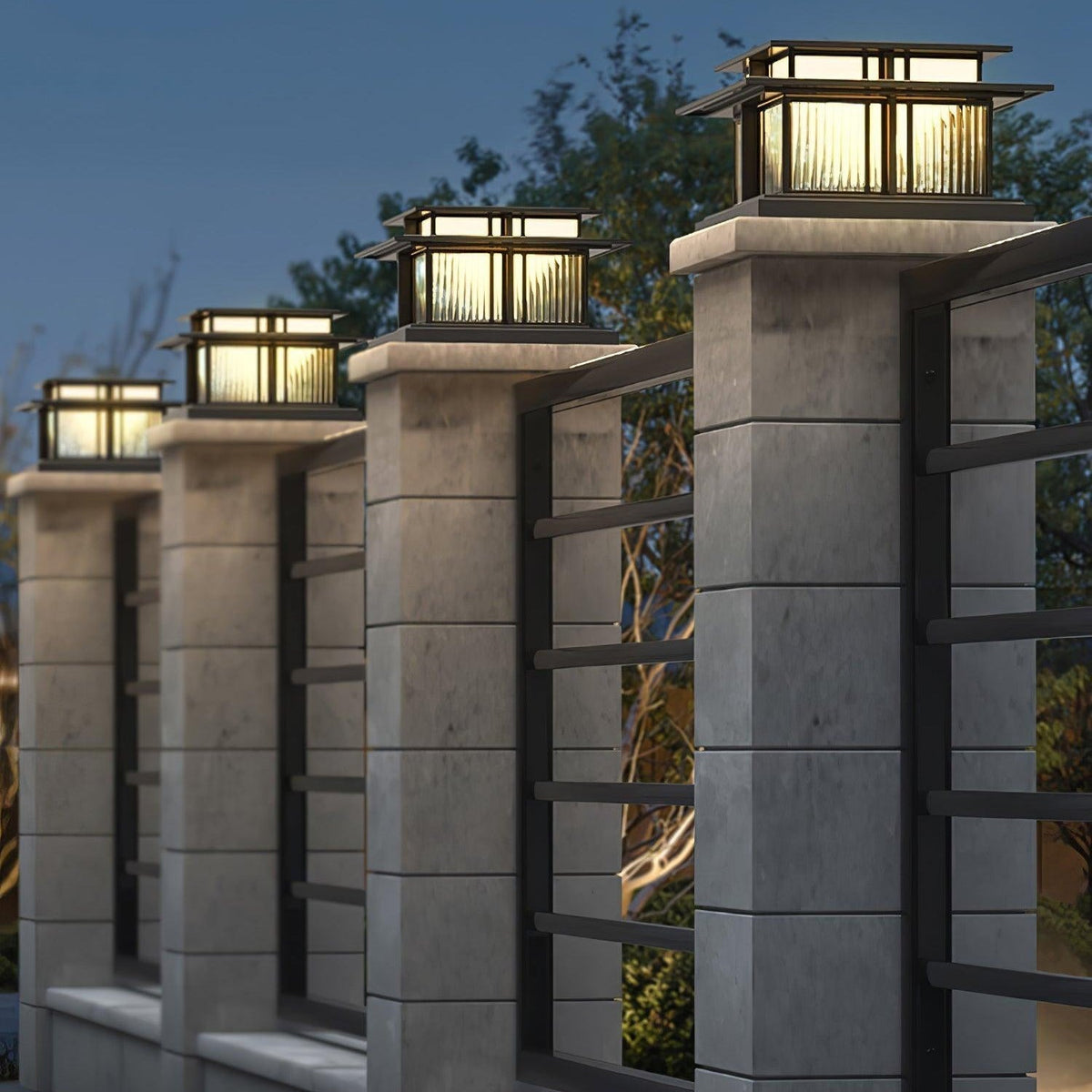 Milo Luminaire Extérieur sur Pilier Solaire / Câblé
